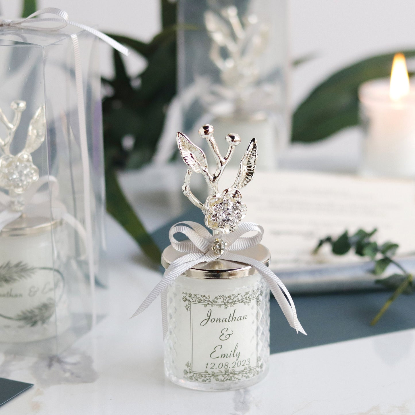 Handmade Candle Favors for Bridal Shower, Luxury Wedding Favor, Return Gift for Guests, Elegant Candle Favor, Thank You Favor