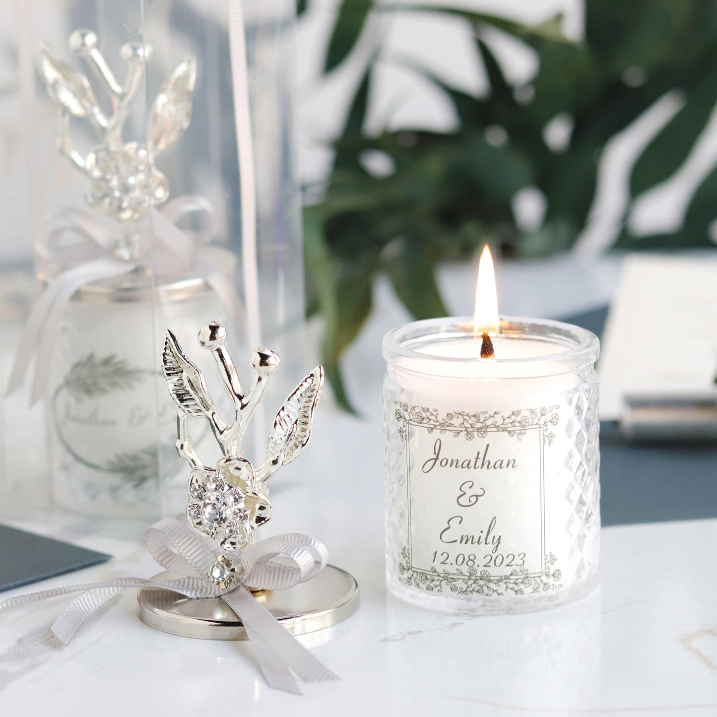 Handmade Candle Favors for Bridal Shower, Luxury Wedding Favor, Return Gift for Guests, Elegant Candle Favor, Thank You Favor