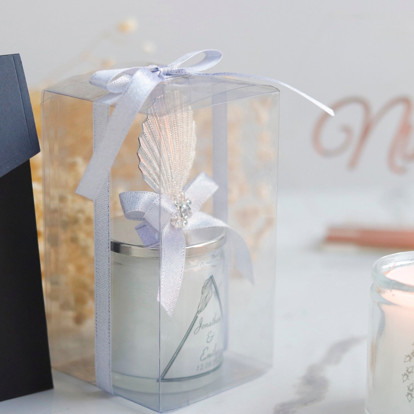 Wedding Favors Candles for Guests | Bulk Wedding Favors | Personalized Wedding Favors | Beach Wedding Sea Shell Candle Tropical Theme