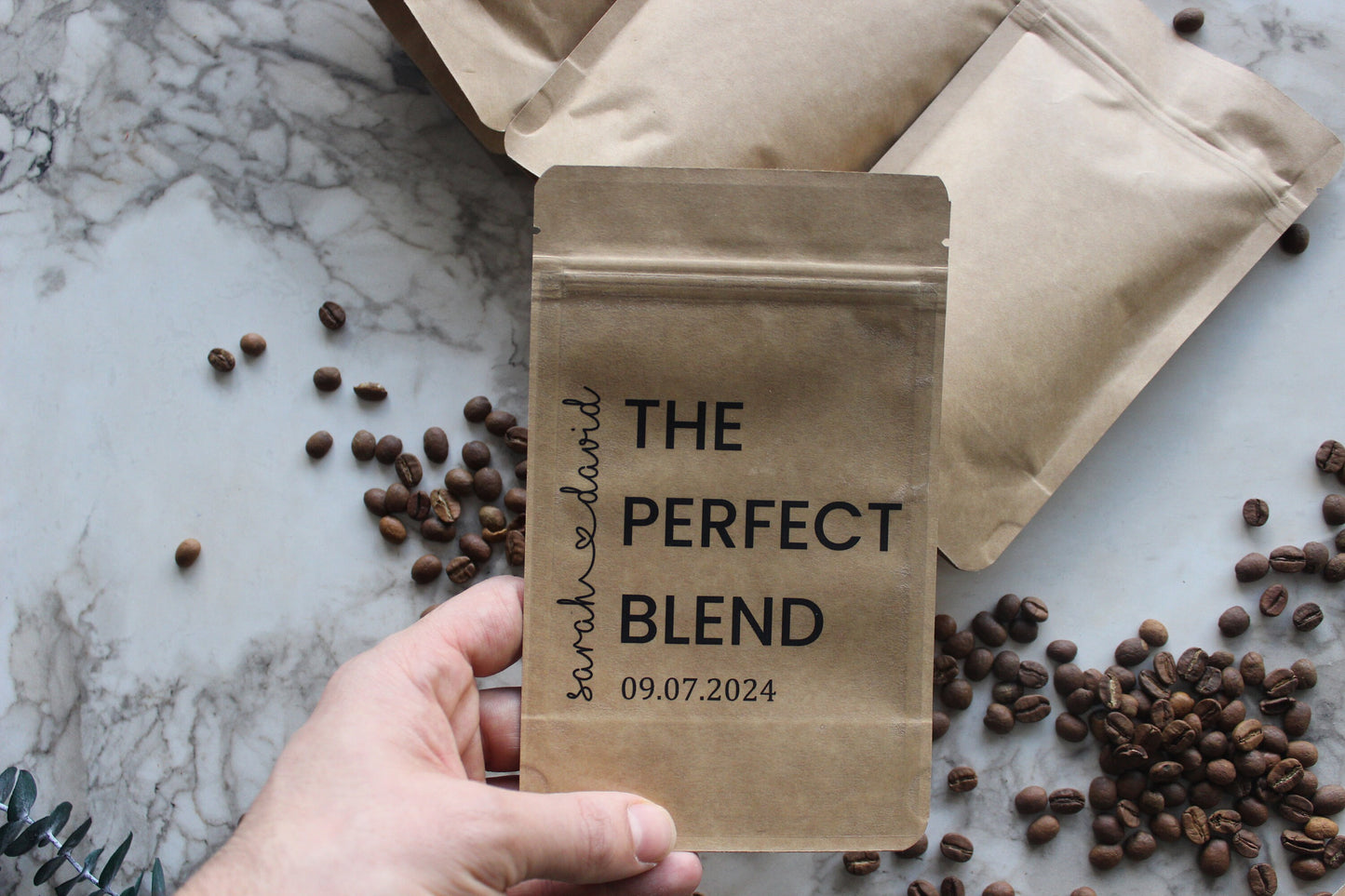 Wedding Favor Bags, Bulk Wedding Favor for Guests, The Perfect Blend Coffee Bags, Stand up Pouch, Coffee Favors, Bridal Shower Favors