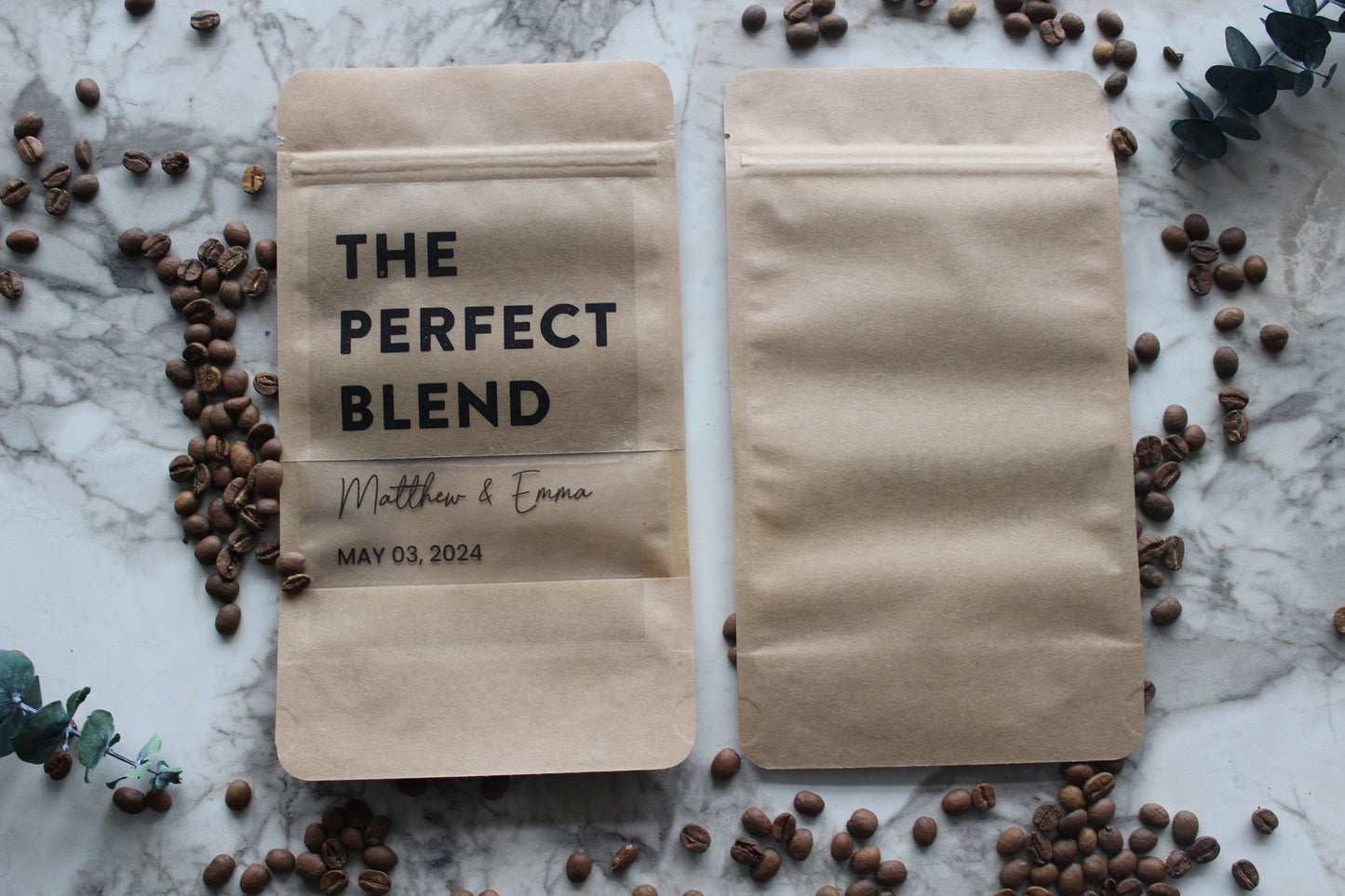 Wedding Favor Extra Large Coffee Favor Bags, Perfect Blend Coffee Bags, Bulk Wedding Favors, Bridal Shower Favors, Custom Wording Favor Bags