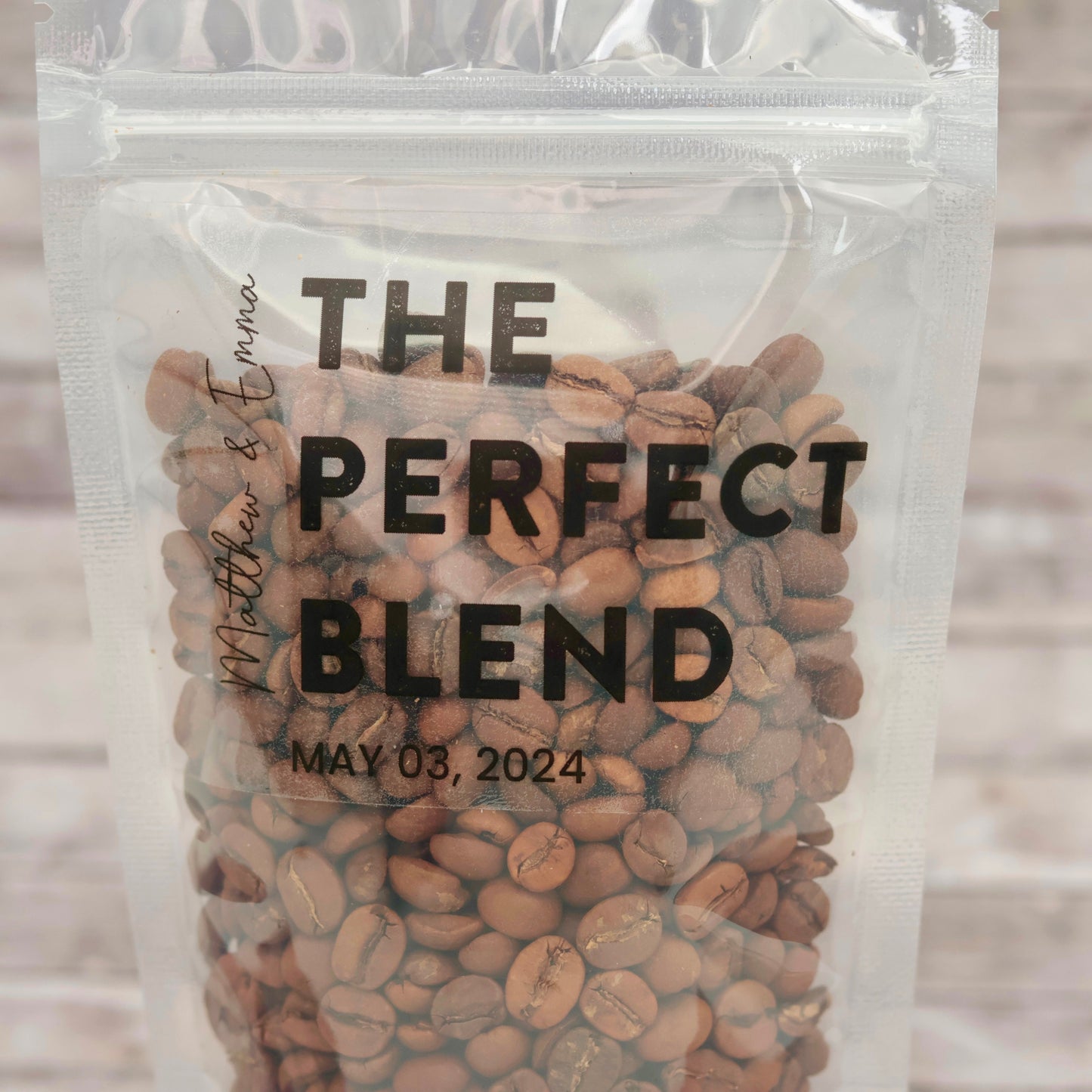 The Perfect Blend Coffee Pouches, Wedding Favor Bags, Personalized Wedding Favors, Rehearsal Dinner Favor, Bridal Shower Favors, Bulk Favor