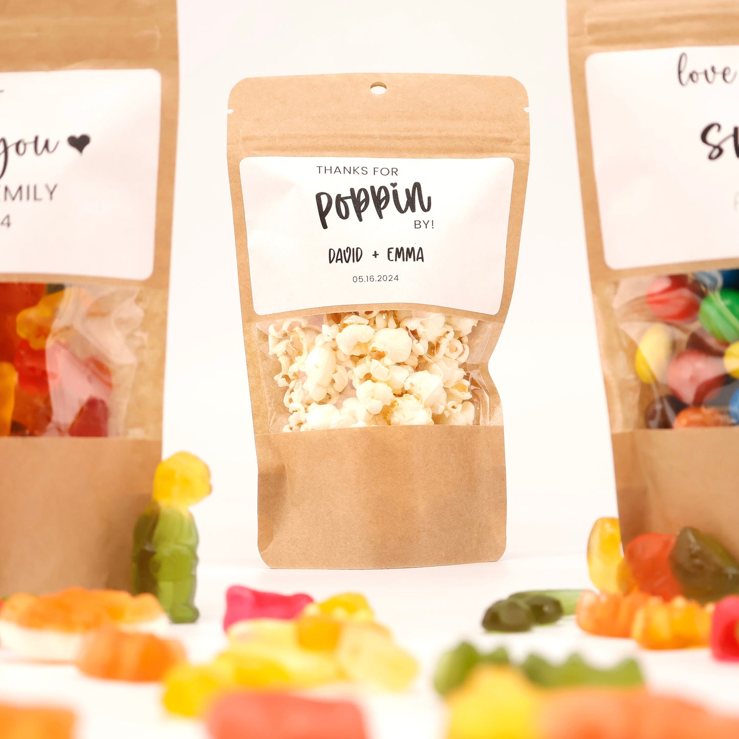 50 Wedding Snack Bags | Rehearsal Dinner & Bridal Shower Favors | Candy Treat Bags | Coffee Favor Bags