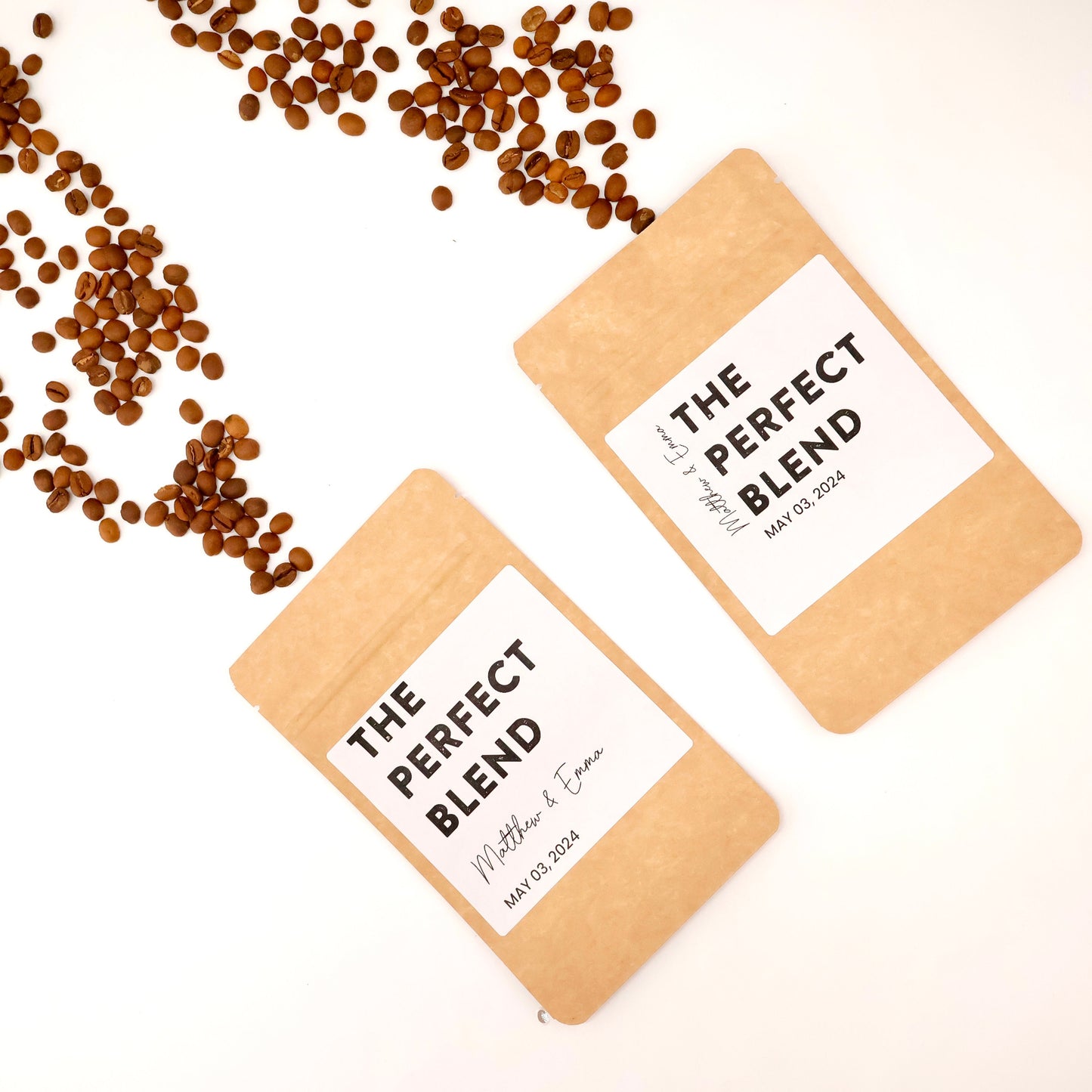 Wedding Favor Coffee Bags, Custom Wedding Favors, Rehearsal Dinner Gifts, Bridal Shower Favors, The Perfect Blend, Grounds for Celebration