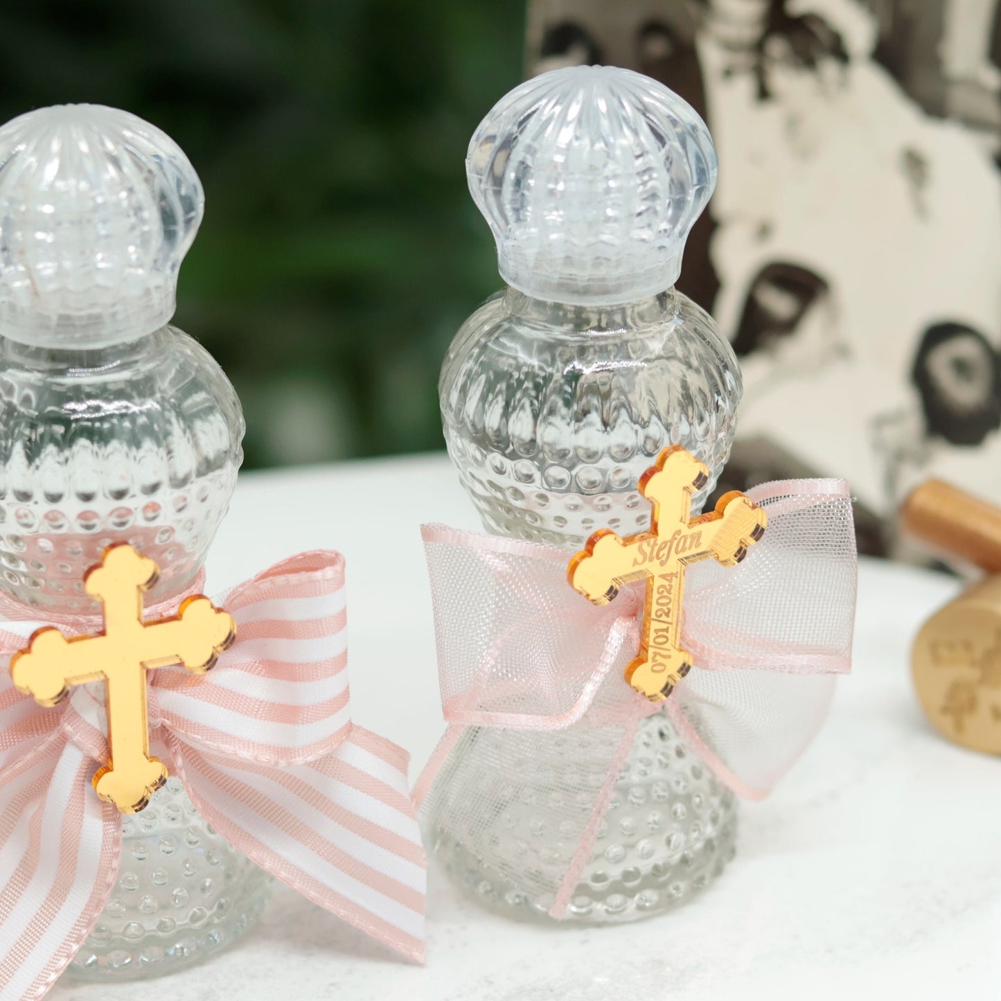 Baptism Favors Holy Water Bottle | Elegant Baptism Gifts | Favors for Baby Baptism Celebrations | Christening Favors | Communion Gifts