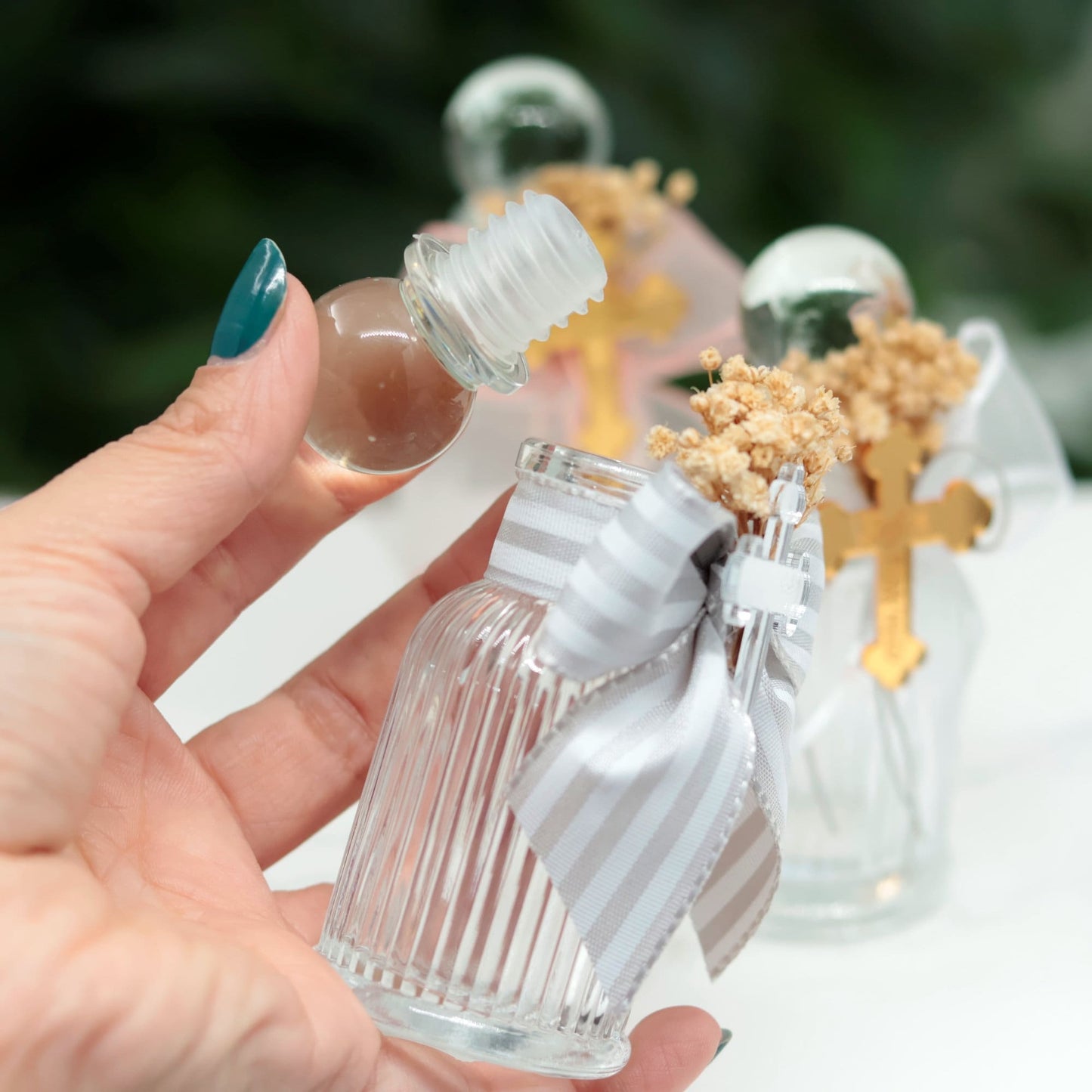 Custom Holy Water Bottle Favors | Personalized Baptism & Christening Gifts | Blessed Water Keepsakes | First Communion Favors