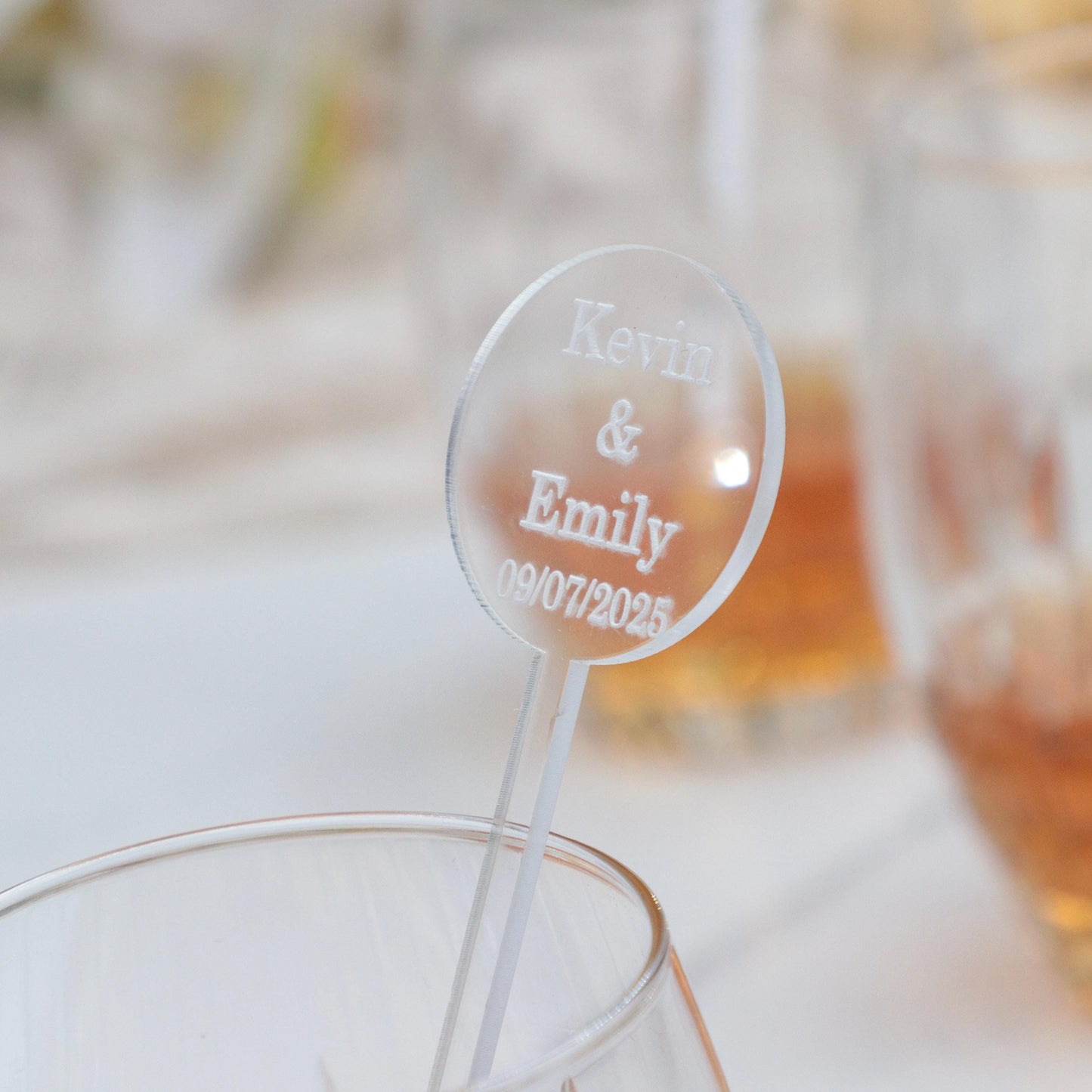 50 Pieces Wedding Drink Stirrers, Couple Names Stirrers , Wedding Favors, Bridal Shower Drink Stirrers, Party Drink Stirrer