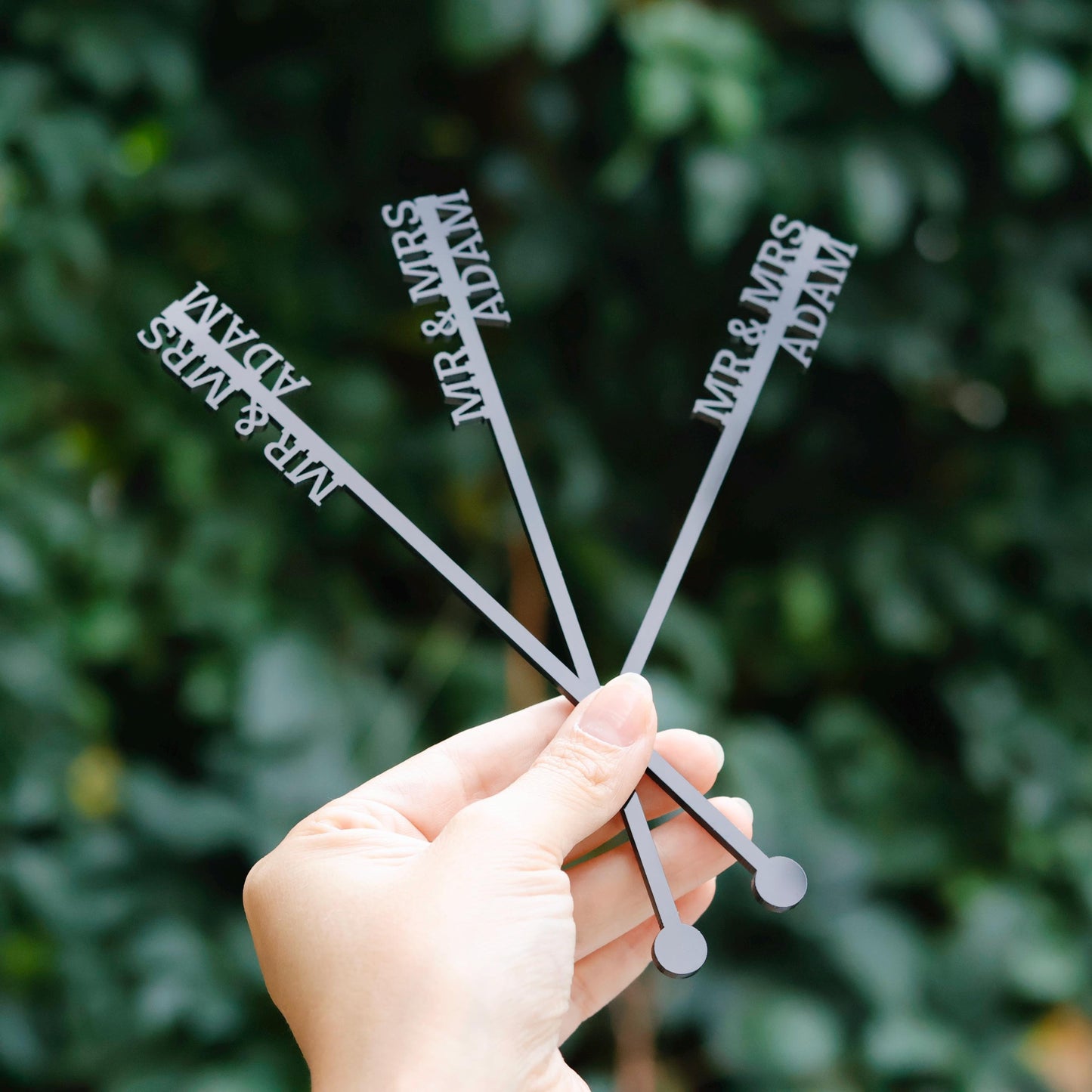 50 Pieces Drink Stirrers for Wedding, Signature Drink Stirrers, Cocktail Stir Sticks, Wedding Bar Decor, Wedding Table Decor, Bulk Favors