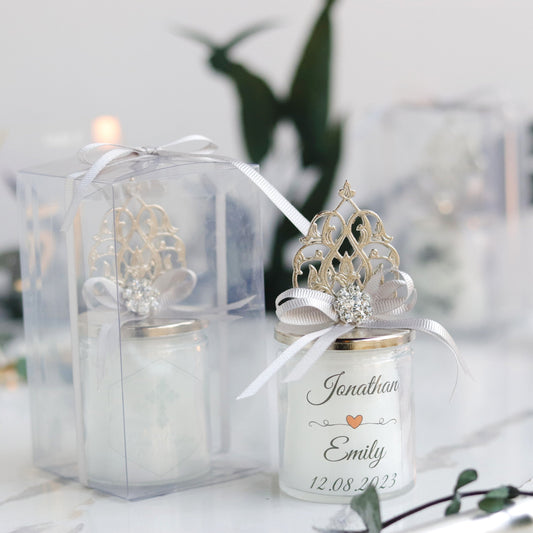 Personalized Favors for Weddings and Parties - Elegant Handmade Candle Favors, Luxury Candles, Return Favors for Elegant Events