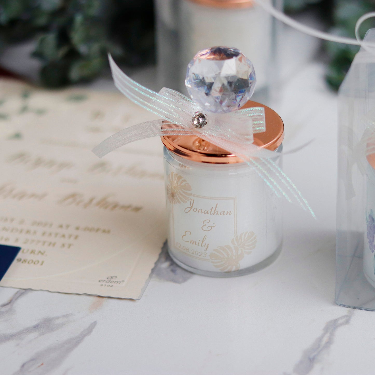 Bridal Shower Favors, Bridesmaid Gift Candle, Engagement Candle Favors, Luxury Wedding Thank You Gifts for Guests, Elegant Bulk  Favors