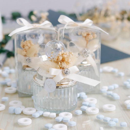 Elegant Glass Candy Jar Wedding Favor | Custom Personalized Gift | Unique Candy Dish | Luxury Wedding Favor