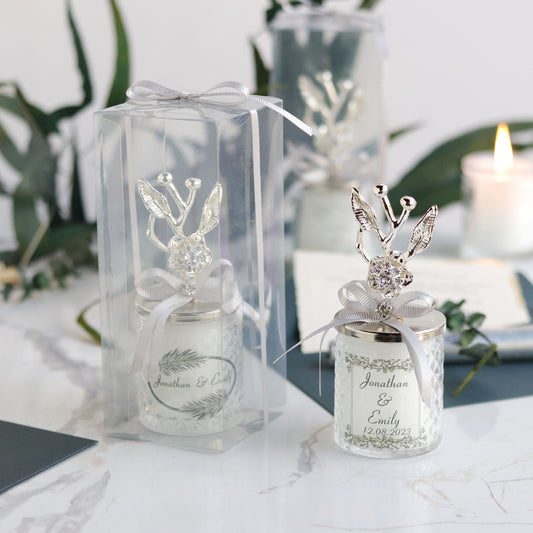 Handmade Candle Favors for Bridal Shower, Luxury Wedding Favor, Return Gift for Guests, Elegant Candle Favor, Thank You Favor