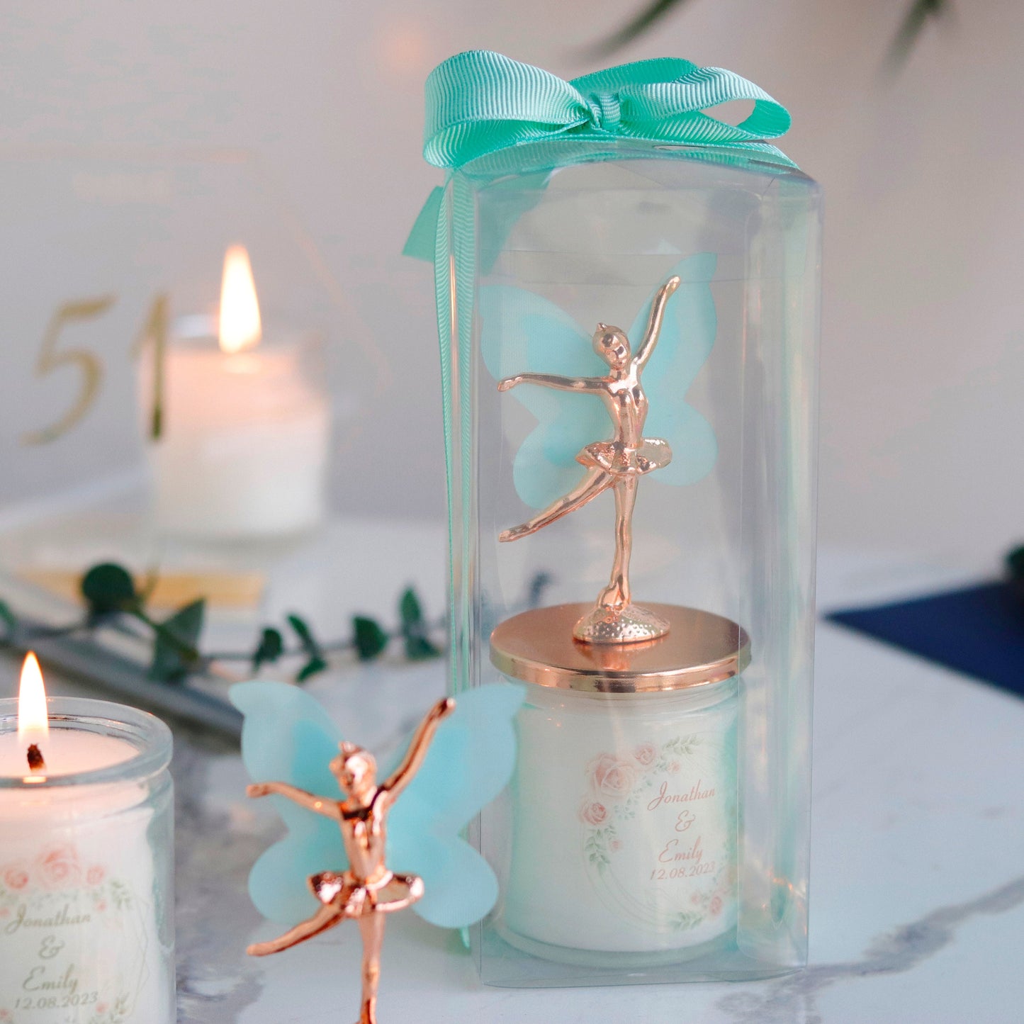 Luxury Baby Shower Favors, Elegant Quinceanera Candle Favors, Sweet 16 Ballerina Party Favors, Bulk Thank You Gifts for Guests