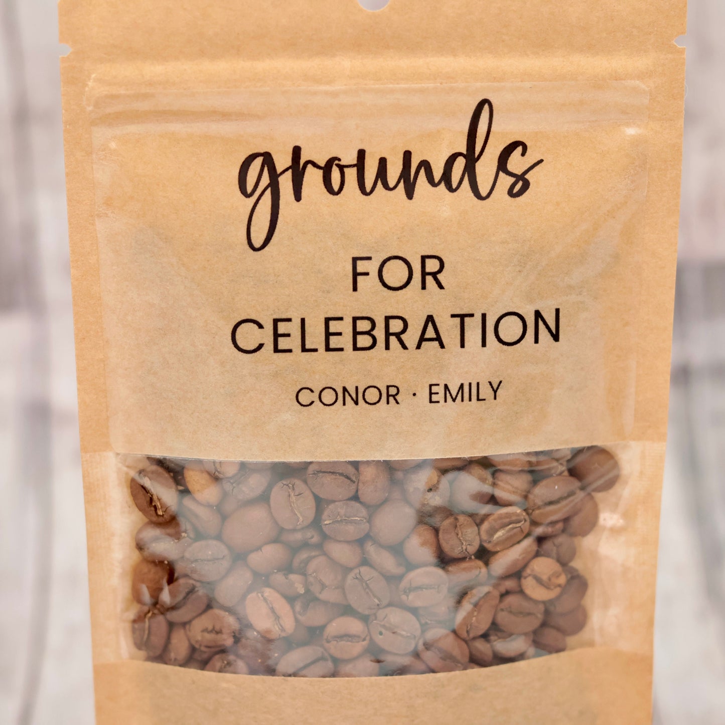 Grounds for Celebration Coffee Pouches, Personalized Wedding Favor Bags, Perfect Wedding Favors in Bulk, Unique  Resealable Coffee Bag Favor