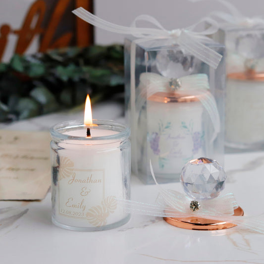 Bridal Shower Favors, Bridesmaid Gift Candle, Engagement Candle Favors, Luxury Wedding Thank You Gifts for Guests, Elegant Bulk  Favors