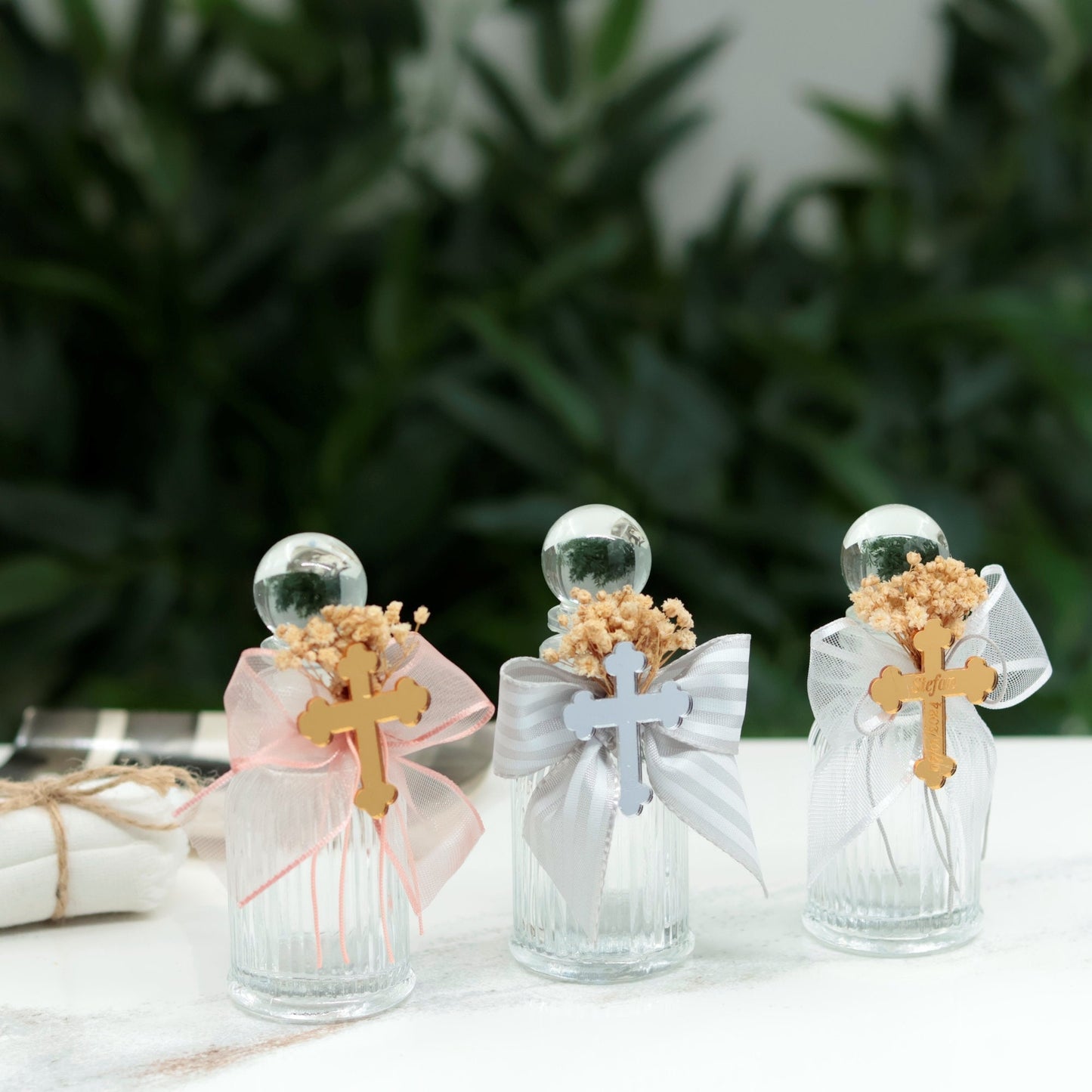 Custom Holy Water Bottle Favors | Personalized Baptism & Christening Gifts | Blessed Water Keepsakes | First Communion Favors