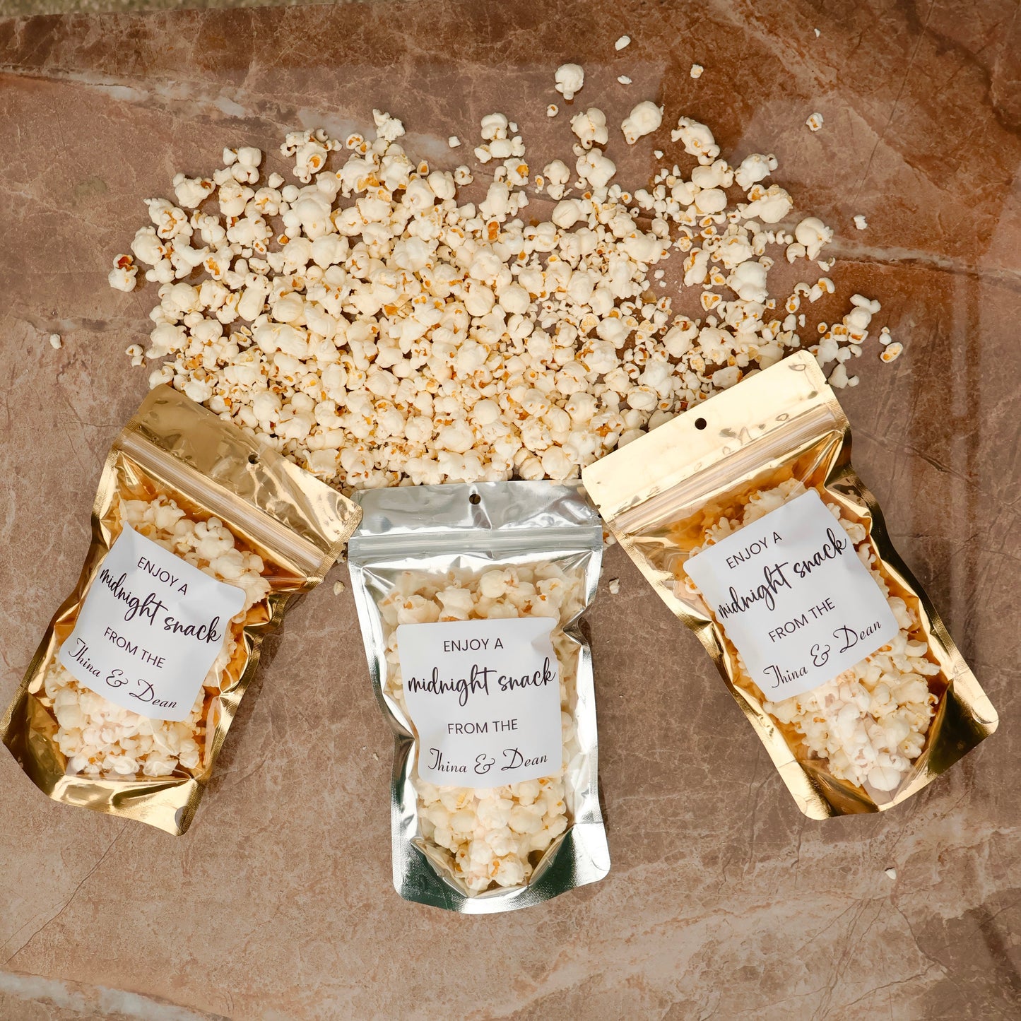 50 Pieces Midnight Snack Bags, Wedding Favor Bags, Wedding Treat Bags, Popcorn Favors, Bridal Shower Favors, Rehearsal Dinner Favors
