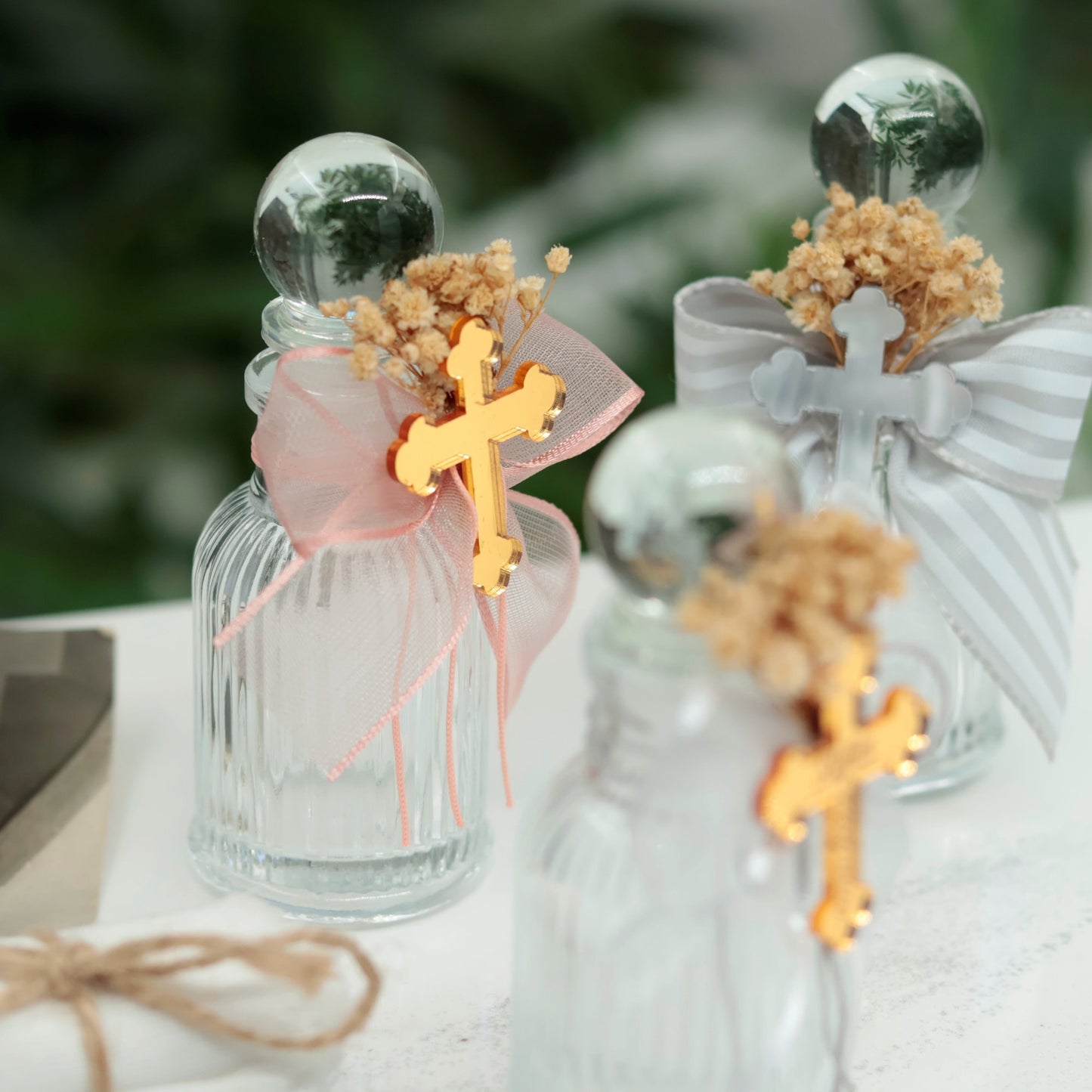 Custom Holy Water Bottle Favors | Personalized Baptism & Christening Gifts | Blessed Water Keepsakes | First Communion Favors