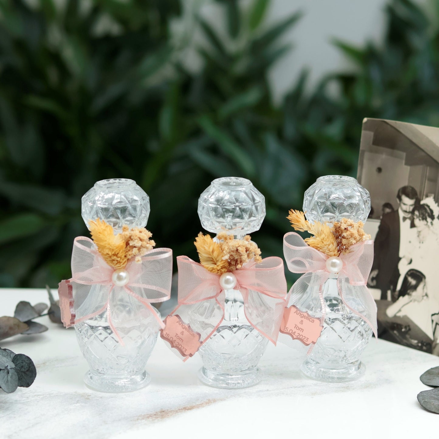 Custom Crystal Holy Water Bottle| Personalized Baptism Keepsake| Elegant Christening Gifts for Baby's Special Day | Custom Holy Water Bottle