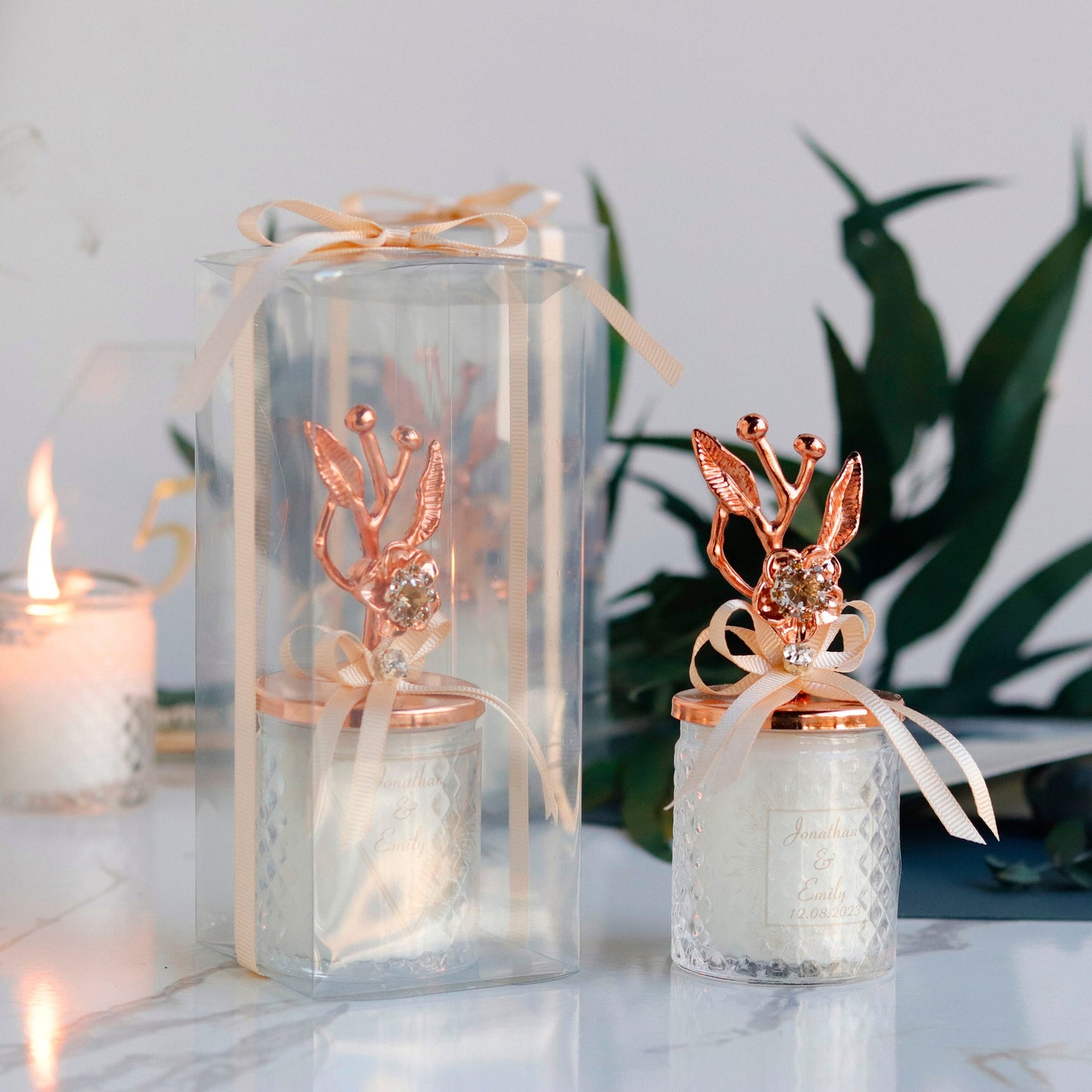 Elegant Candle Favors | Luxury Wedding Favors | Unique Personalized Favors | Thank You Gifts for Guests