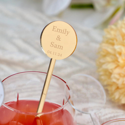 50 Pieces Personalized Drink Stirrers, Stir Stick for Wedding, Wedding Decor, Wedding Drink Stirrer, Wedding Cocktail Sticks, Wedding Favors