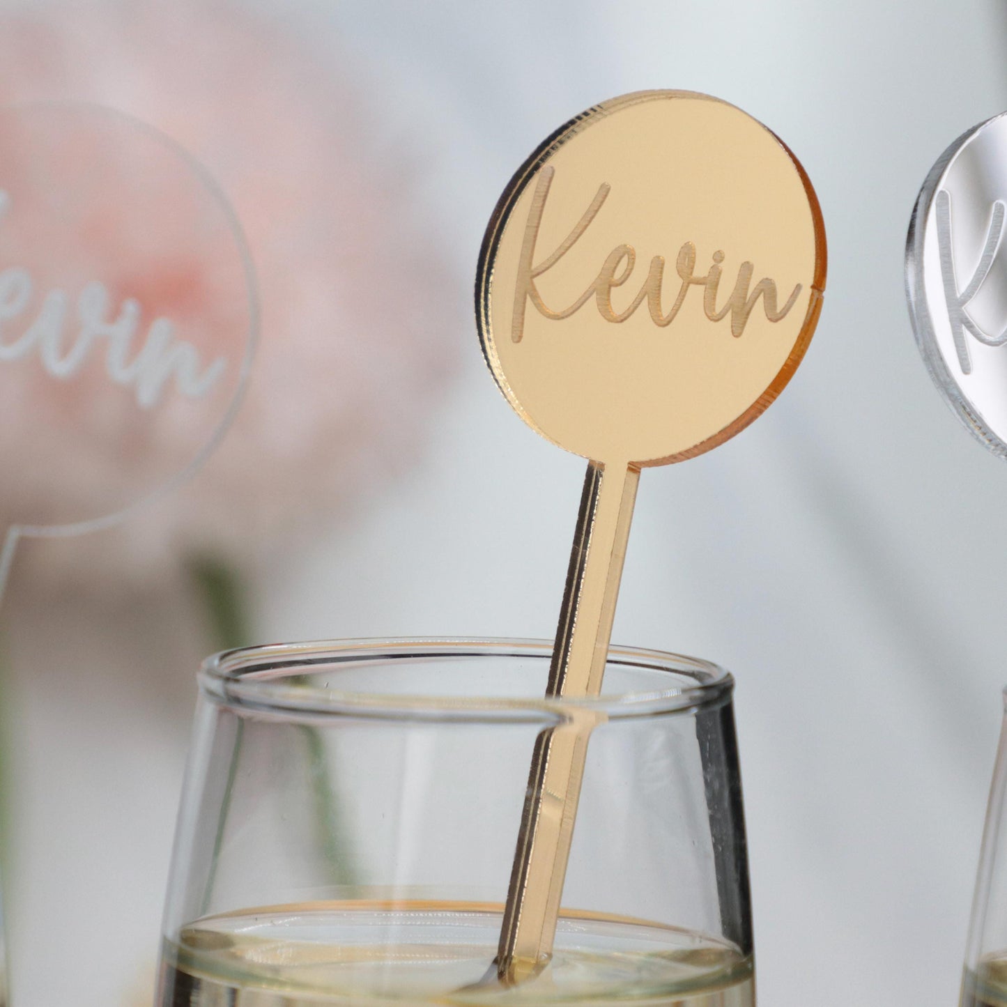 50 Pieces Personalized Drink Stirrers for Weddings, Custom Cocktail Sticks, Wedding Bar Decor, Signature Drink Favors
