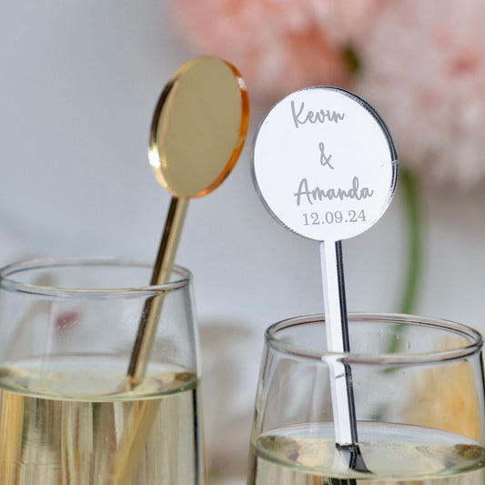 50 Pcs Wedding Drink Stirrers Bulk, Custom Cocktail Sticks, Wedding Bar Decor, Signature Drink Favors, Wedding Table Decors, Serving Dining