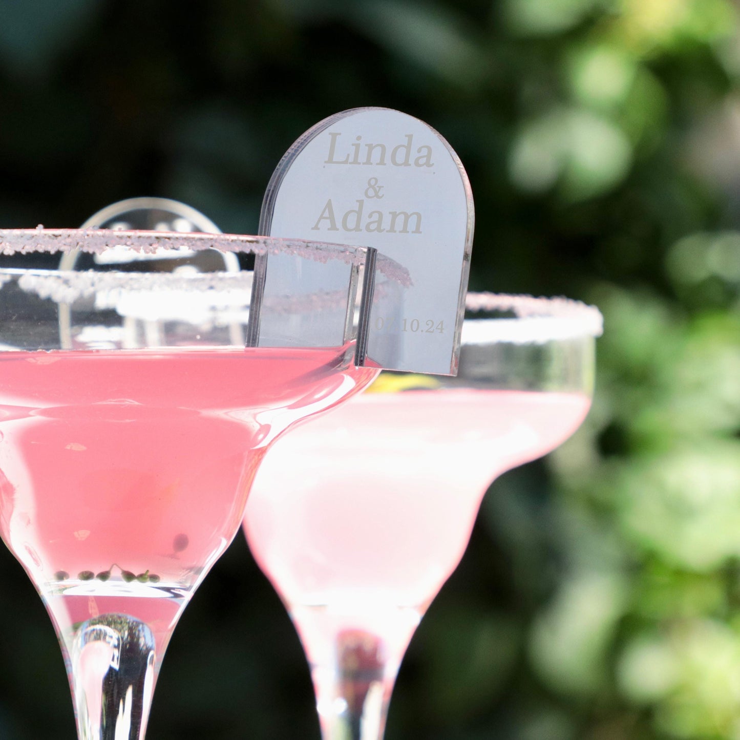 50 PCS Bulk Acrylic Drink Tags, Wedding Favors Minimalist Drink Toppers, Custom Drink Charms, Personalized Cocktail Charms, Modern Drink Tag
