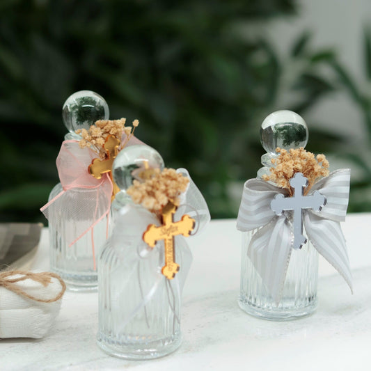 Custom Holy Water Bottle Favors | Personalized Baptism & Christening Gifts | Blessed Water Keepsakes | First Communion Favors