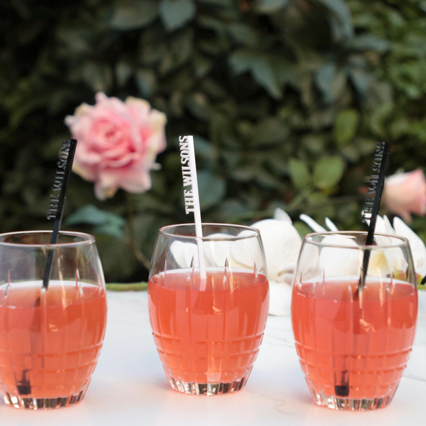 Personalized Drink Stirrers 50 PCS - Wedding Cocktail Sticks - Engagement, Birthday & Baby Shower Favors - Signature Drink Party Decor