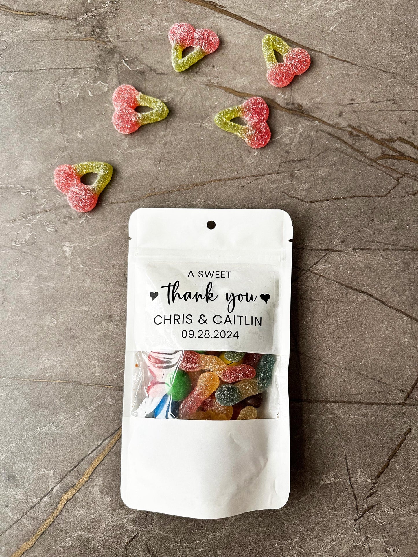 50 Pieces A Sweet Thank You Treat Bags, Wedding Favor Bags, White Snack  Bags, Rehearsal Dinner Favors, Wedding Favors  in Bulk