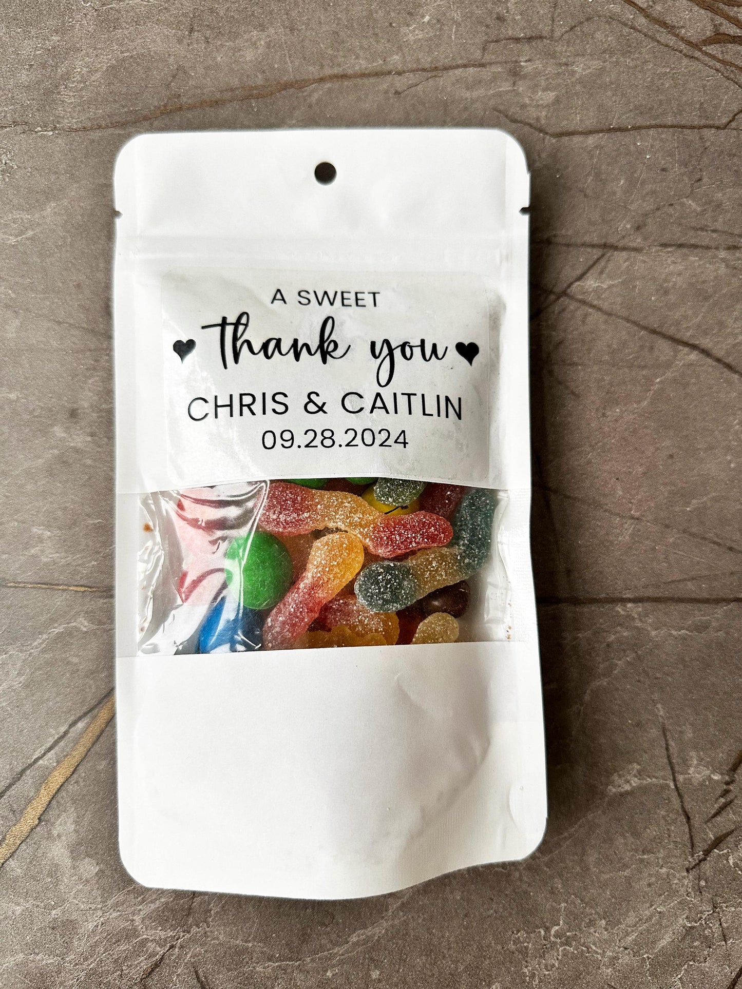 50 Pieces A Sweet Thank You Treat Bags, Wedding Favor Bags, White Snack  Bags, Rehearsal Dinner Favors, Wedding Favors  in Bulk