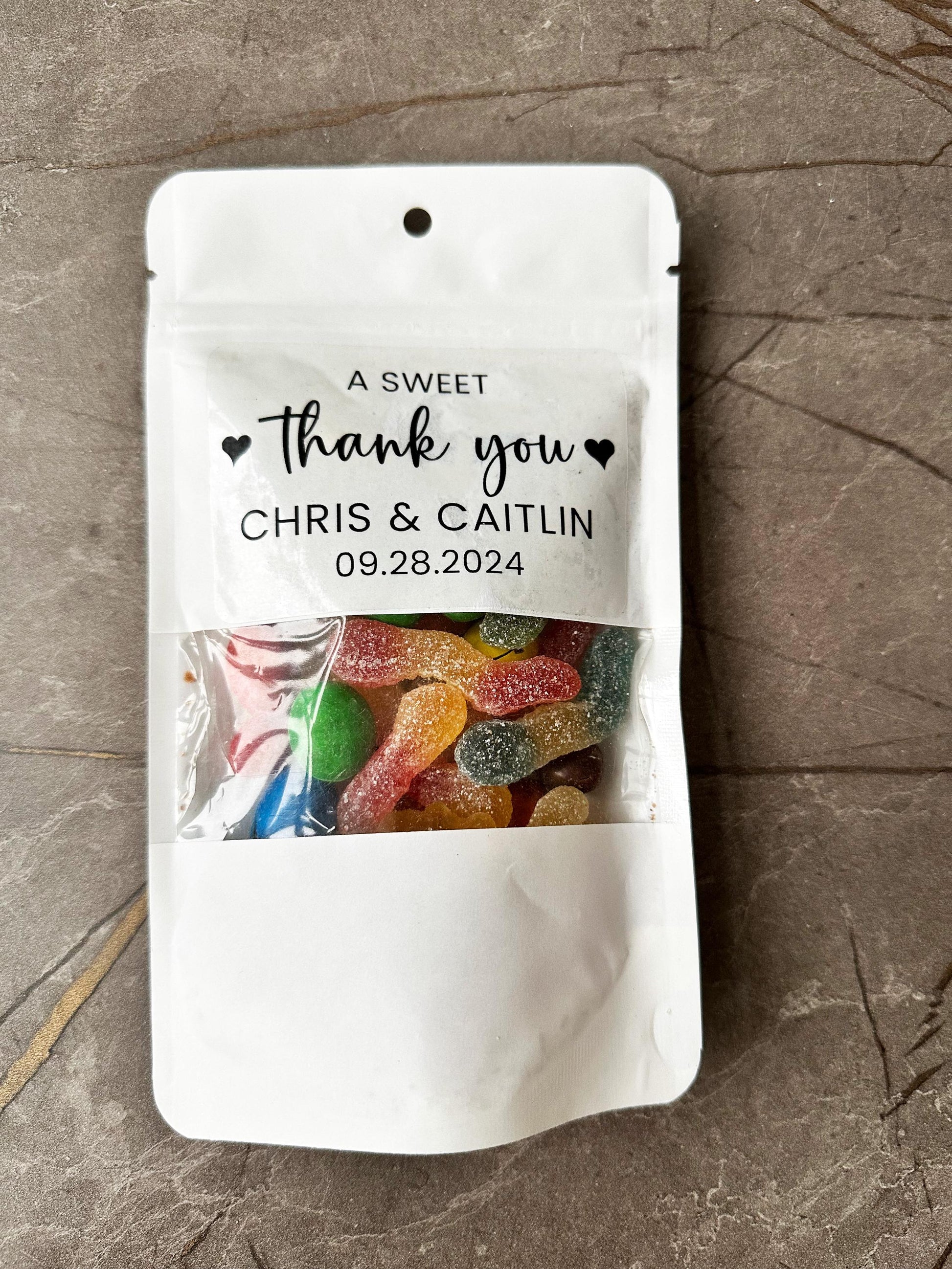 50 Pieces A Sweet Thank You Treat Bags, Wedding Favor Bags, White Snack  Bags, Rehearsal Dinner Favors, Wedding Favors  in Bulk