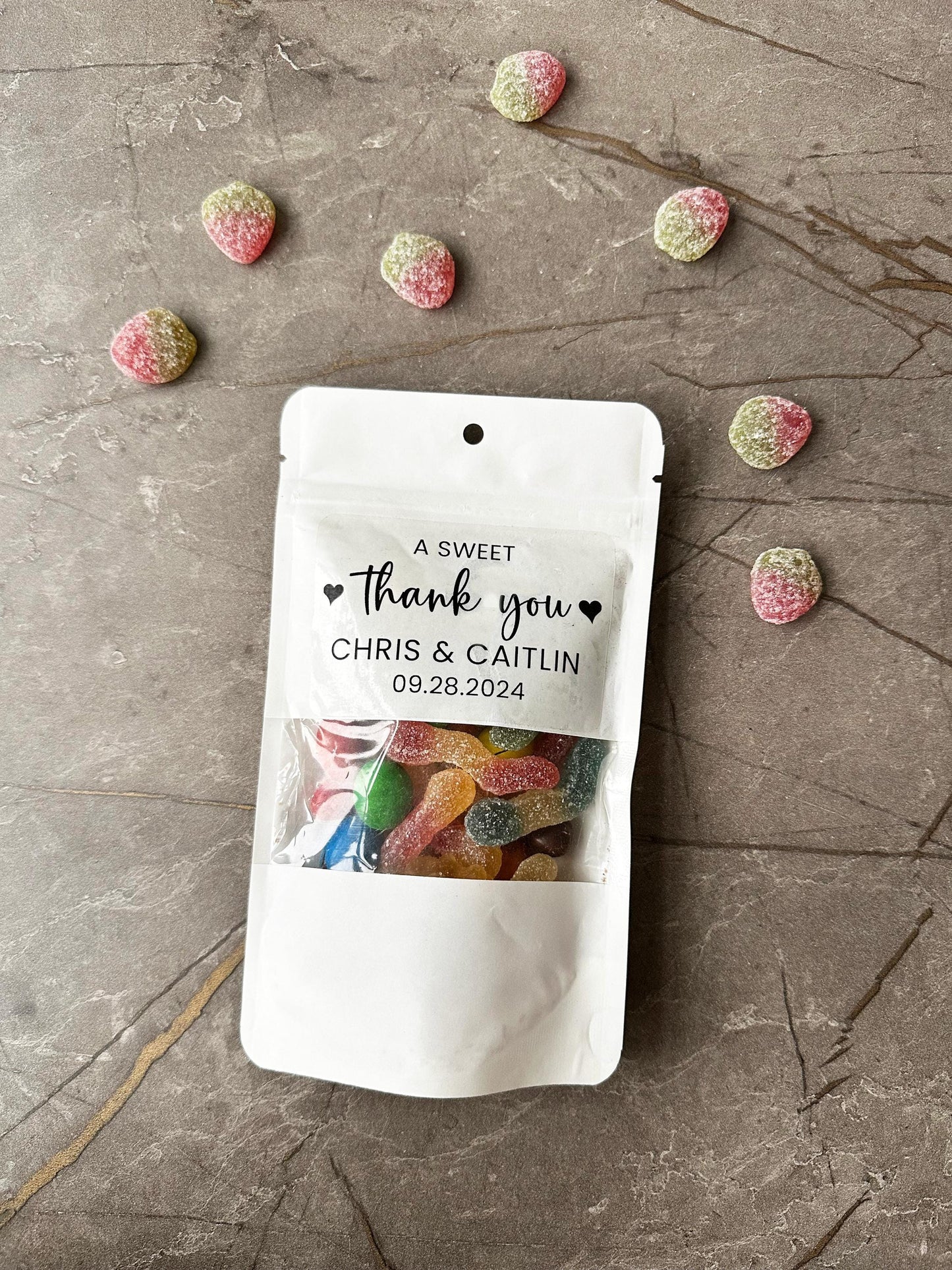 50 Pieces A Sweet Thank You Treat Bags, Wedding Favor Bags, White Snack  Bags, Rehearsal Dinner Favors, Wedding Favors  in Bulk
