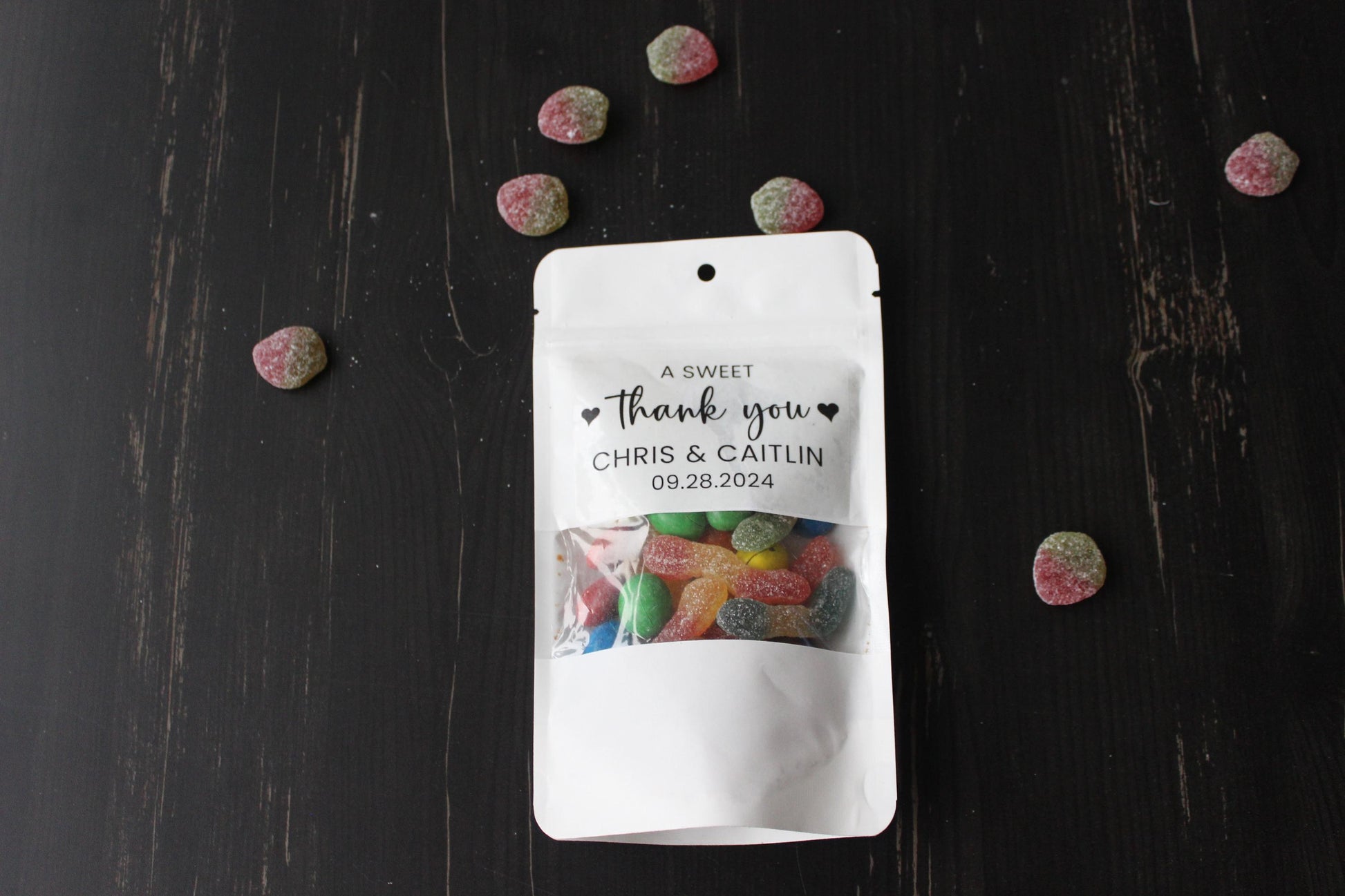 50 Pieces A Sweet Thank You Treat Bags, Wedding Favor Bags, White Snack  Bags, Rehearsal Dinner Favors, Wedding Favors  in Bulk