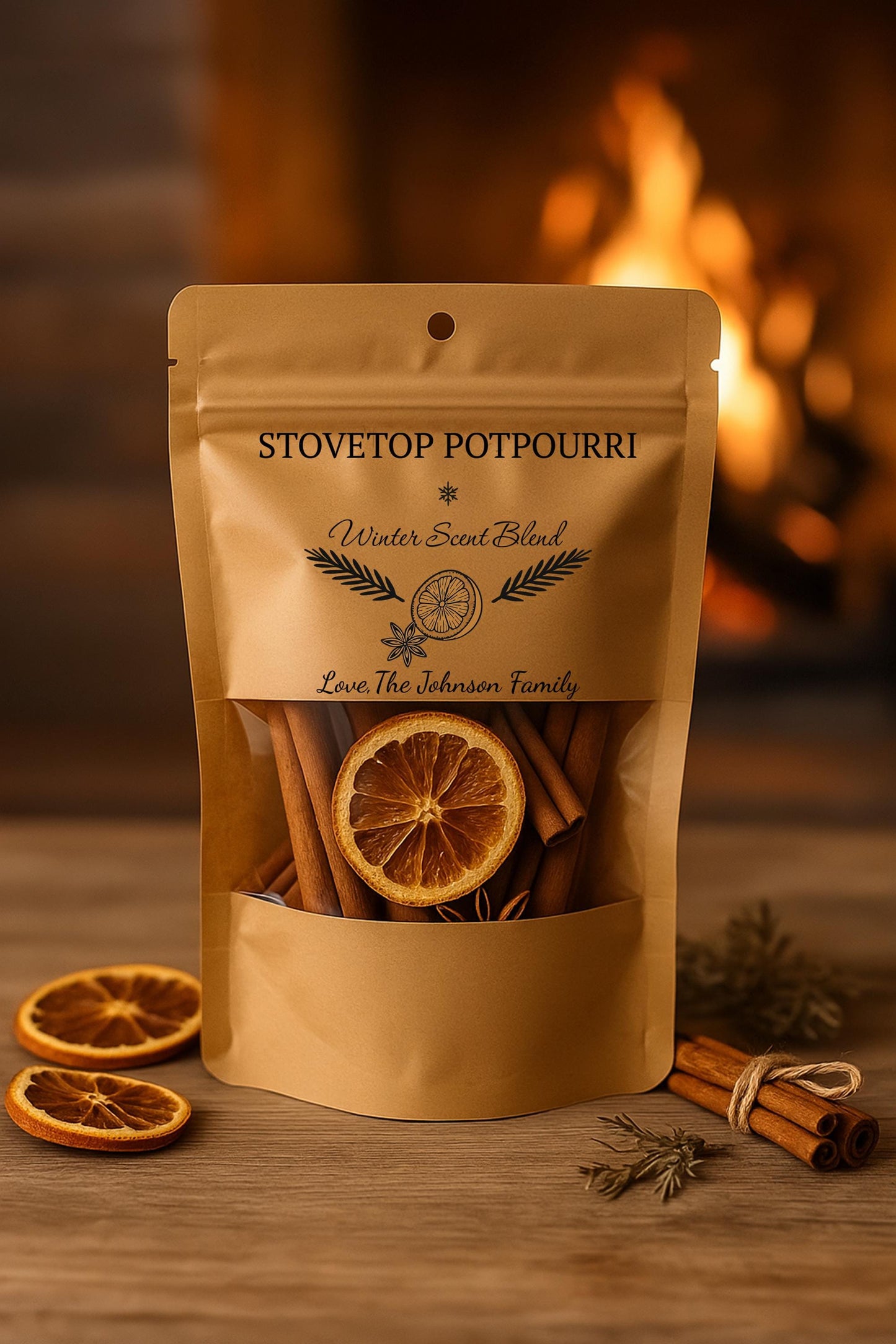 50 PCS Personalized Christmas Stovetop Potpourri Bags | DIY Simmer Pot Kit | Winter Spice Gift for Teacher | Holiday Home Fragrance